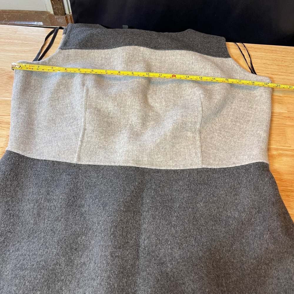 NWT Talbots Womens Colorblock Wool Blend Sheath Dress Grey Sleeveless Size 12 - Picture 7 of 10